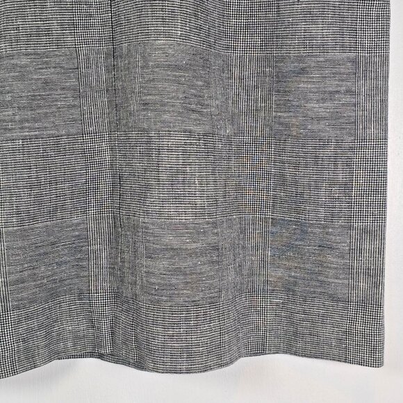 Cordelia Anthropologie Linen Glen Check Wide Folded Overlay Skirt, Sz 6 - Picture 3 of 8
